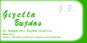 gizella bujdos business card